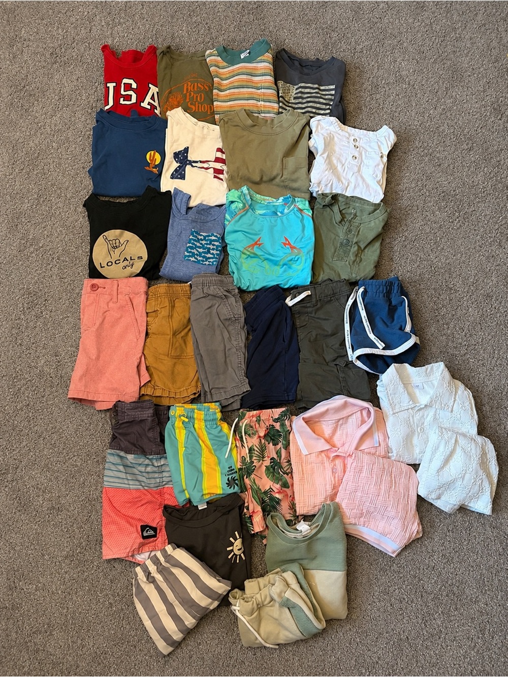 Under Armour Kids Mixed Casual Tops & Shorts - Blue, Green, Pink, White, Red
